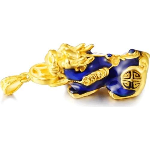 Thermochromic pixiu Solid Heart Pendant DIY Necklace Bracelet