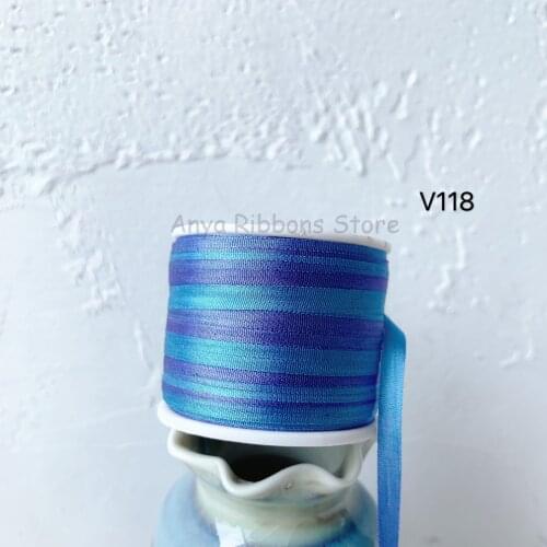 V118 A Roll Wholesale 2mm-36mm 100% Pure Silk Embroidery Ribbons Handcraft Supply Double Faced Thin Taffeta Silk Ribbon