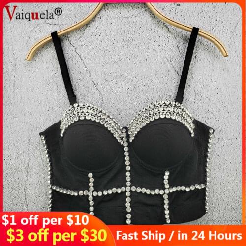 Autumn Winter Golden Slim Sexy Nightclub Slim Dance Performance Vest Size Wrapped Rim Outer Wear Women Bustier Crop Tops