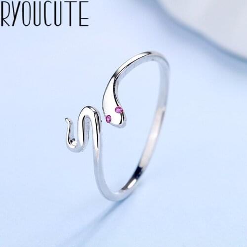 Korean Open Adjustable Snake Rings for Women Wedding Ring Jewelry Valentines Day GIFT