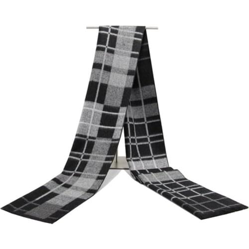 Winter warm scarf men wool Tassel double Fine Plaid Scarves men winter new Fashion Cashmere Scarf for Men Shawls and wraps
