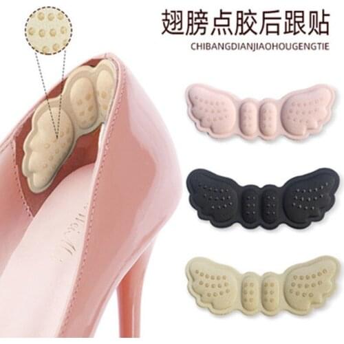 1Pair High Heel Insoles Butterfly Adjust Size Heel Liner Grips Protector Sticker Heel Pad Foot Care Anti Keep Abreast Heel Pads