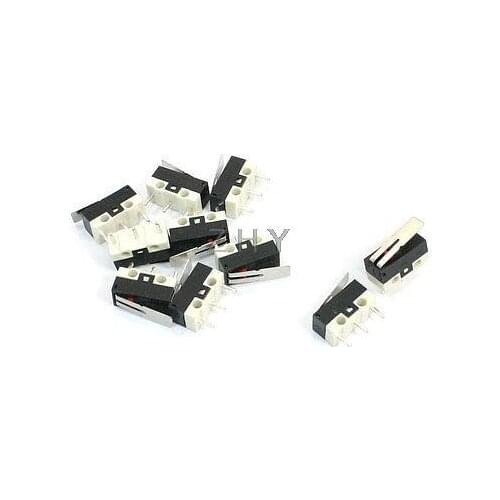 10Pcs AC 125V 2A NO NC Momentary Short Hinge Lever Arm Micro Limit Switches KW10