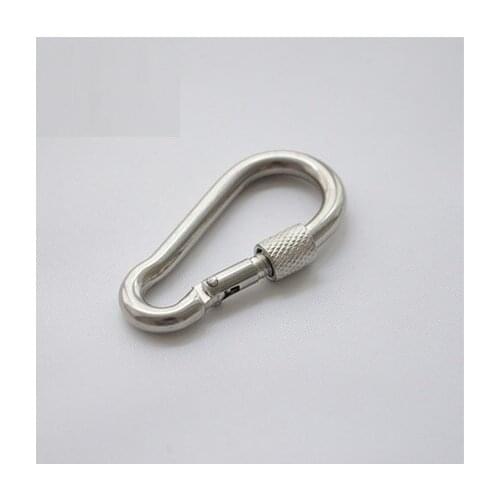 13-65pcs, M5--M9 galvanized snap hook with screw connecting link button safety hook mountaineering buckle marine hardware