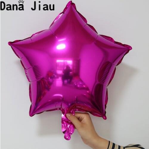 18inch rose red color Pentagram Shaped Foil Balloon wedding Birthday Party Decoration holiday Air Balloons Event star Baloon toy