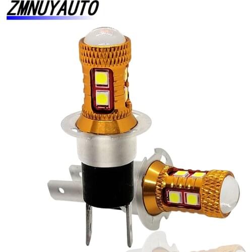 2PCS H3C Super Bright Car Lights Fog Lamp H3 3030 9SMD 1200LM Day Lamp Driving Day Running Lamp Car Headlight White 12V 6500K