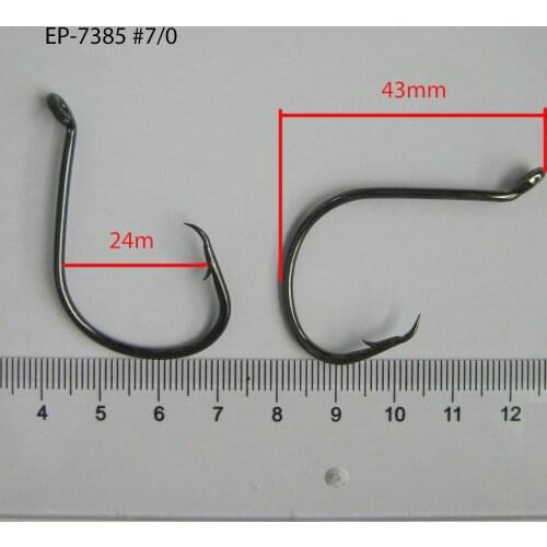 50pcs Eupheng High Carbon Steel EP-7385 Sport Circle Hooks Circle fishing hook L