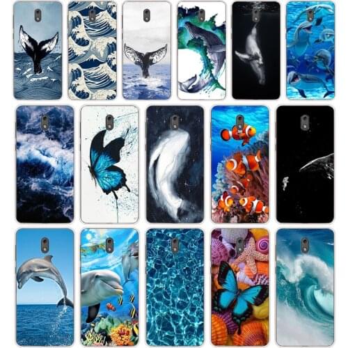77 Whale Fish Wave Sea Silicone TPU Protective Cover Phone Case On Case For Nokia 2 2.3 3 3.1 5 5.1 Case Soft
