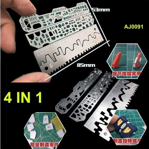 AJ0091 Gundam Model 4-in-1 Full Basic Details Production + Multi-scheme Ruler Model Building Tools