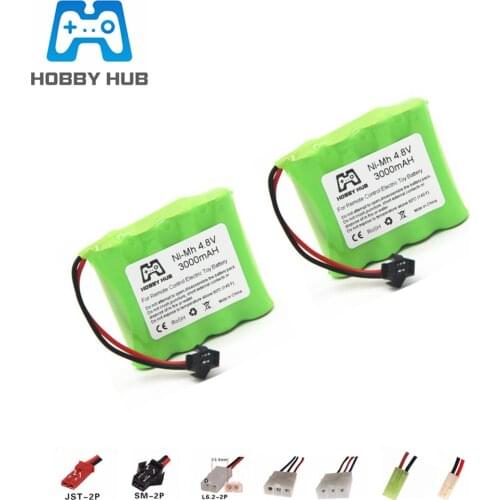 4.8v 3000mah Rechargeable Battery For Rc toys Cars Tanks Robots Boats Guns 4.8v 2400mah Ni-MH Battermah Battery Pack For Rc Boat