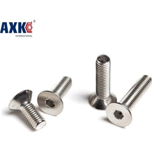 Axk 100pcs M3*4/5/6/8/10/12/16/20 A2 Stainless Steel Torx Countersunk Head Screw Screws