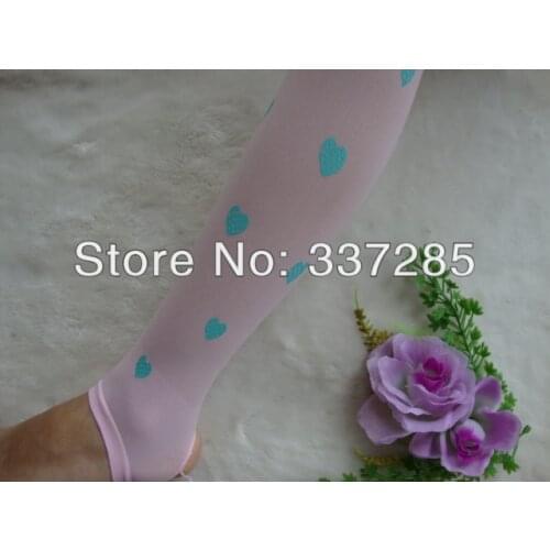Velvet colored pantyhose, girls stockings girls pure color heart shape pantyhose girls dance fine packaging,girls legging