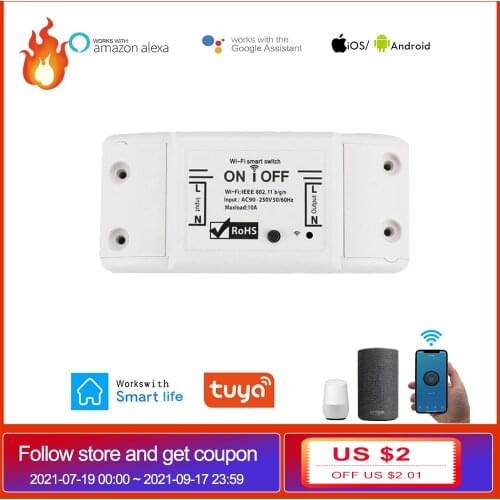 Smart Home WiFi Wireless Remote Control Switch Circuit Breaker Circuit Controller Module Alexa Google Home Smartlife Tuya App