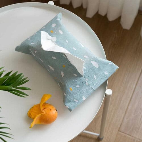 Cotton And Linen Tissue Case Napkin Holder for Living Room Table Tissue Boxes Container Home Car Papers Dispenser Holder