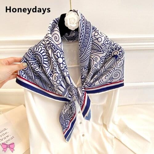 Designer Trendy Cashew Flowers Print Square Scarf Office Ladies Shawl Soft Scarfs High Quality Scarves Pareo Hijab Dinner Shawl