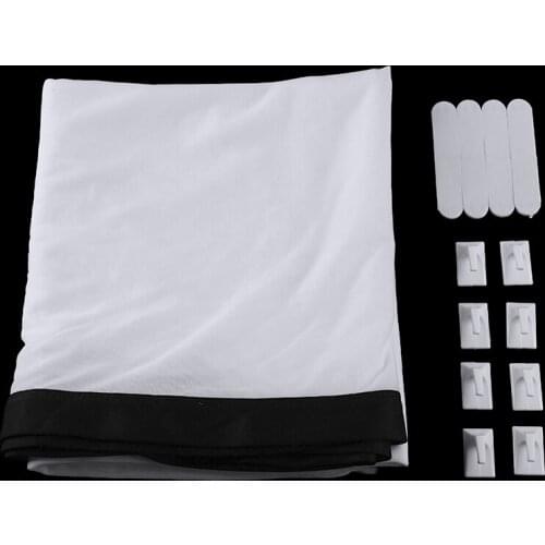 Movie Video Screen for 16:9 Projector 84 inch Projection Screen Polyester White Matte Home Cinema Film Theater