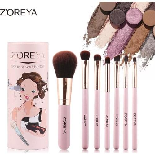 Zoreya zhuo er ya 7 Artificial Fiber Barrel Makeup Brush Beginners Portable Beauty Brush