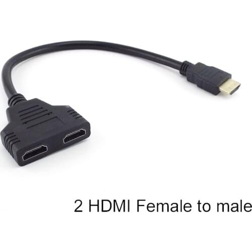 HDMI-compatible Cable 1 In 2 Out Splitter Cable male to 2 female connector Switcher Adapter Converter For HDTV Tablet XBOX 1080P