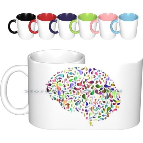 Art Comes From The Brain Ceramic Mugs Coffee Cups Milk Tea Mug Brain Anatomy Mental Disturbed Crazy Weird Human Brain Skeleton