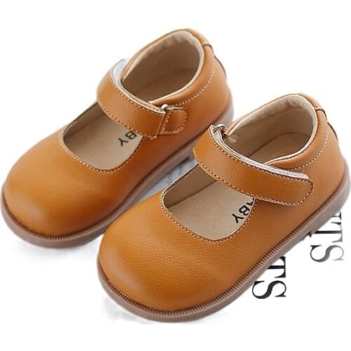 Girls Leather Shoes Spring Autumn Fashion Solid Color Bowtie Tassel Kids Leisure Sneakers Baby Girl Shoes Flat Size 21-30 SMG094