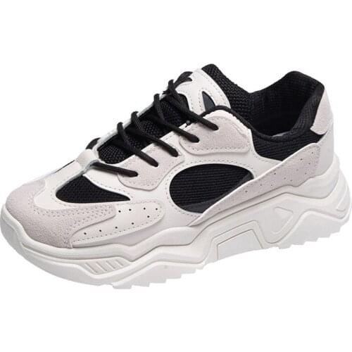 Sneakers Women Thick Bottom Daddy Shoe Thick Bottom Round Toe Breathing Leisure Female Vulcanize Shoesdhj7