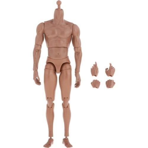 1/6 Flexible Male Naked Body Narrow Shoulders with Neck 29cm Heigth Figure Doll