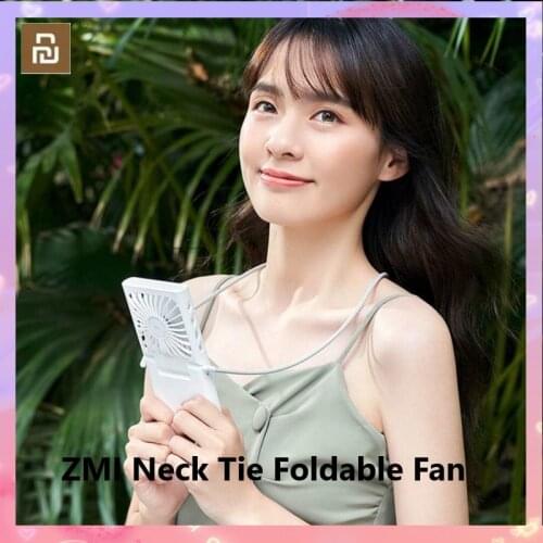 Xiaomi ZMI Neck Tie Foldable Fan Portable Third Gear Wind Speed 120 °Detachable Mute Mini Fan with Strap for Office Travel