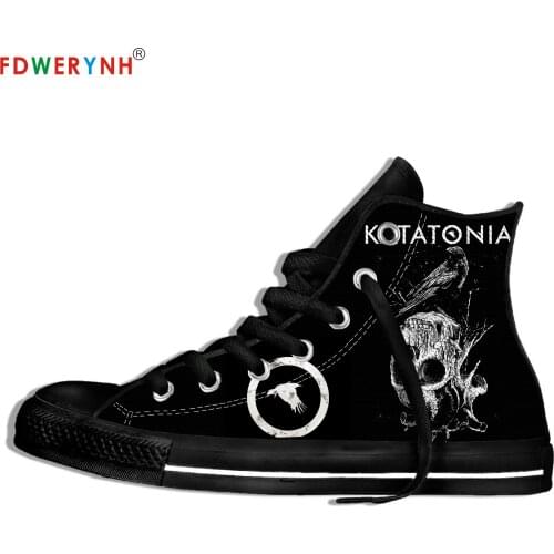 Mens Casual Shoes Black Katatonia Band Most Influential Metal Bands Of All Time Fashion Cool Street Breathable Canvas Shoes