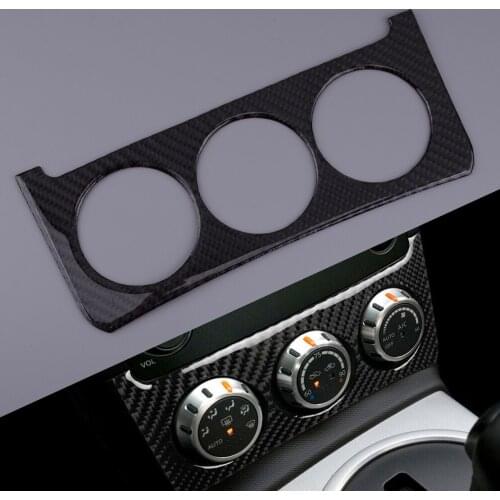 21.8x9 cm Carbon Fiber Car Interior Console Switch Trim Sticker Cover Fit for Nissan 350Z 2006 2007 2008 2009