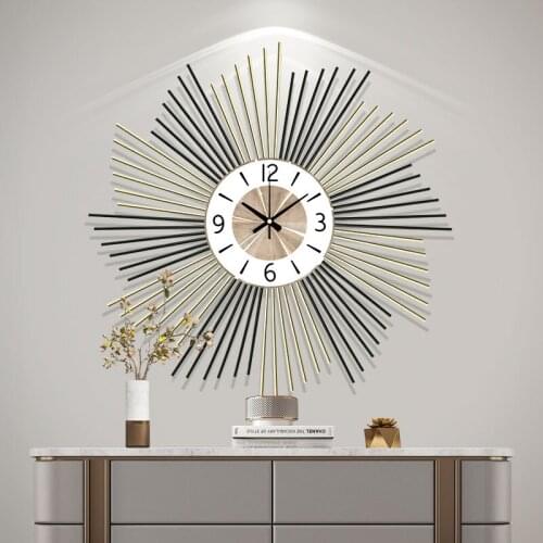 Nordic Metal Gold Wall Wall Clock Modern Design Decor Minimalist Clock Living Room Creative home decoration Wandklok Home Watch