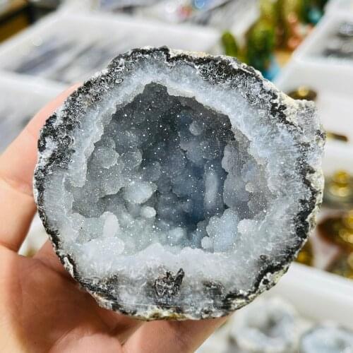 Natural Crystal Agate Geode Minerals Specimen Gifts For Home Decoration