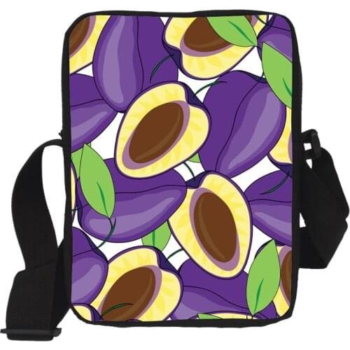 New design cute Fruit salad with strawberries cute mens messenger bag Weekend activities travel Women male crossbody bag
