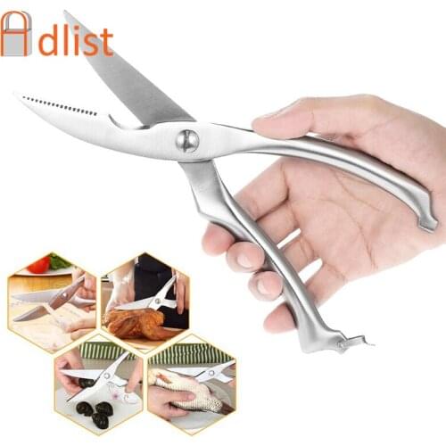 1pcs Stainless Steel Poultry Scissor for Chicken Bone Fish Seafood Meet Food Cutter Kitchen Scissors Heavy Duty Poultry Shears