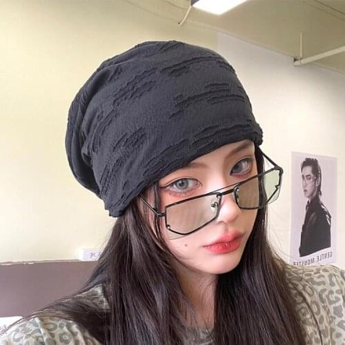 New Beanies for Women Unisex Summer Thin hole Knitted Beanie Mens Multifunction Hedging Cap Hats For Male Kerchief