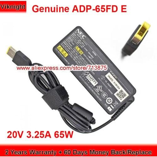 Genuine ADP-65FD E 65W Charger 20V 3.25A AC Adapter for Nec LAVIE Z LZ550/HS PC-HZ550CAB PC-LS150SS