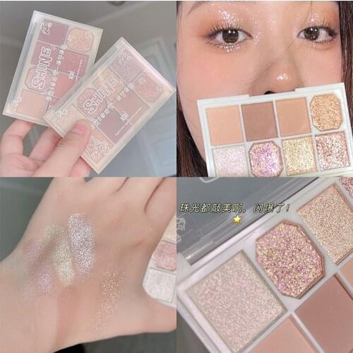 8 Color Shimmer Matte Glitter EyeShadow Palette Pigmented Metallic Diamond Maquillage Eyeshadow Pallete Cosmetic Makeup Palette