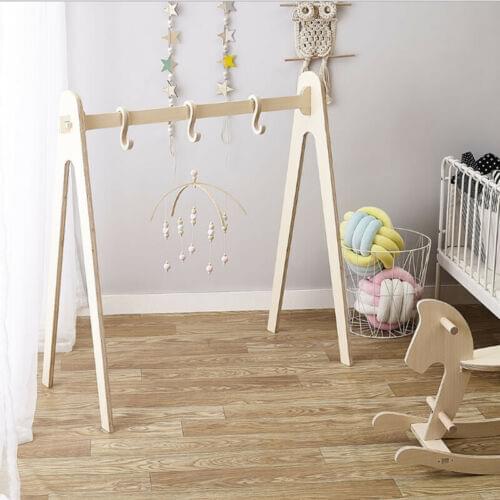 Wooden Wind Chimes Bell Baby Mobile Toys Wood Beads Crib Nordic Decoration Wooden Beads Pendant Wind Chime