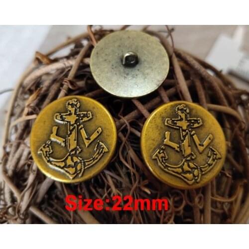10 pieces New High grade metal Bronze retro L jacket buttons Accessories Overcoat coat Sweater shirt Button 15mm Free shipping