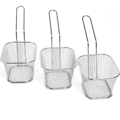 1/4/8/10PCS Mini Mesh Wire French Fry Chips Baskets Net Strainer Kitchen Cooking Tools SUB Sale
