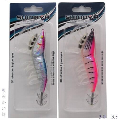 Shinoya sea fishing boat fishing soft feet luminous wood shrimp bait 3.0 # 3.5 # blasting bait wood