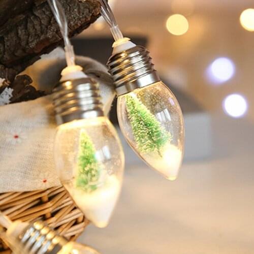 LED Light Bulb String Creative DIY Christmas Tree String Lights for Home Garden Courtyard Decoration M56