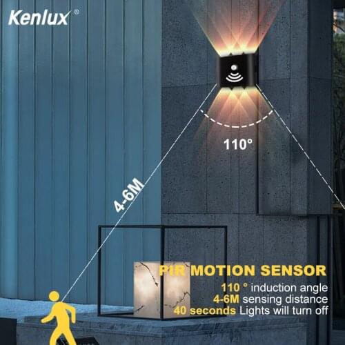 Led Wall Light IP65 8/10W Waterproof Outdoor indoor Led Wall Lamp modern Aluminum Sensor Led Wall Light AC85-265V Porch Light