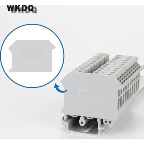 10pcs D-UK 5-TWIN UK Terminal Block End Cover Din Rail Terminal Blocks End Cover Plate For UK5-TWIN Connector