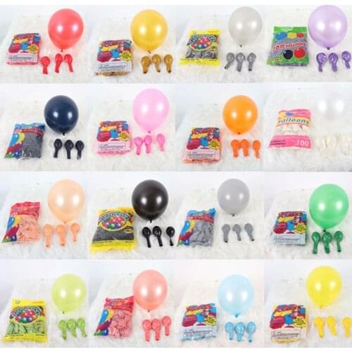 100pcs 12inch pearlescent latex balloon golden silver pink blue pearl wedding party decoration balloon childrens toy supplies