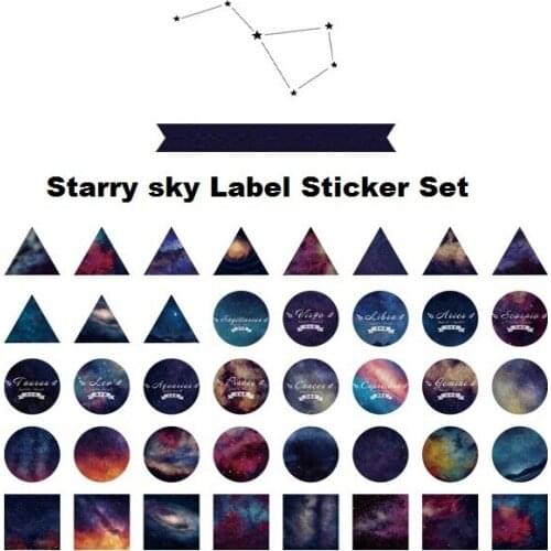 40pcs/lot New Japan Romatic Starry sky series Label Sticker set/sealing sticker/ DIY Multifunction Decoration sticker