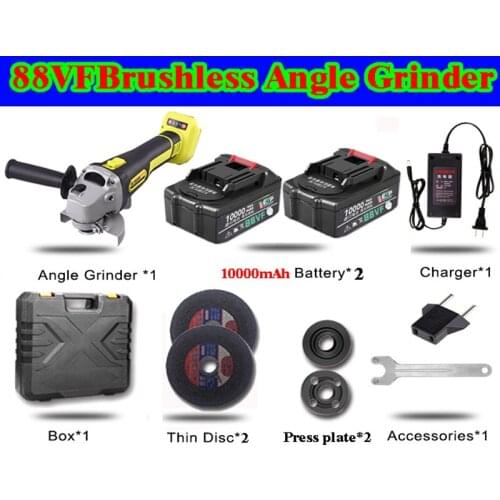 88VF Angle Grinder with 10000mAh Lithium Battery Wireless Portable Polishing Machine Mini Multifunction Power Tool