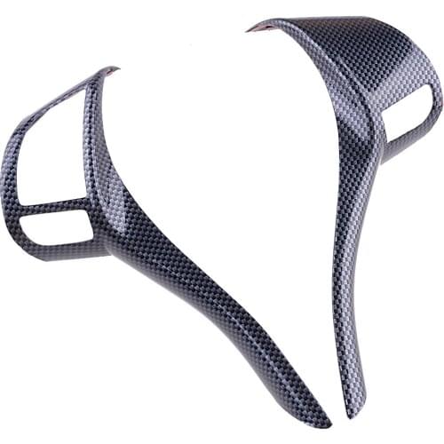 Beler Car Inner Steering Wheel Strip Trim Cover Fit For Nissan Altima 2013 2014 2015 2016 2017 2018 Carbon Fiber Style Black