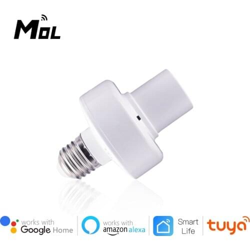 Wifi Wireless Smart Light Bulb Socket Screw Light Lamp Bulb Holder Cap Socket Support E27 E26 Home Use SmartCnet