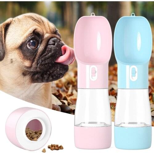 Pet Dog Water Bottle Portable Drinking Water Feeder Bowl Puppy Dog Cat Food Feeding for Dogs Outdoor Walking Travel Supplies