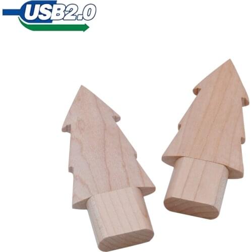 Hot Selling Wooden wood U Disk USB 2.0 Flash Drive Teacher Gift 32GB 128 64 4 16 8 gb Memory Stick Pen drive Custom logo